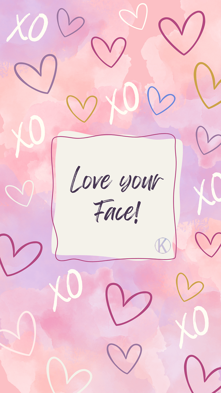 Love Your Face – Valentine’s Day Phone Wallpaper product image (1)