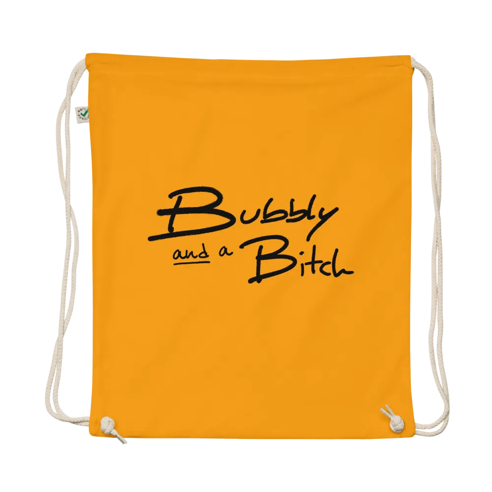 Bubbly and a B*tch cotton drawstring bag product image (2)