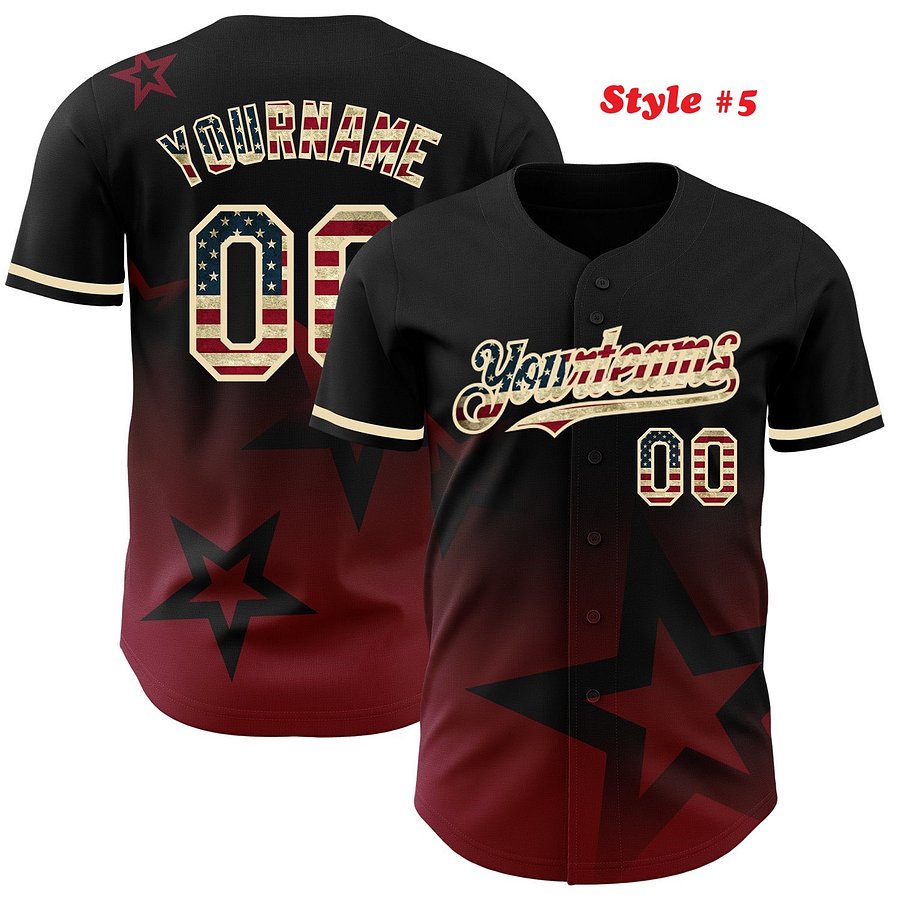 Authentic Baseball Jersey, Custom Baseball Jersey, Personalized Sport Jersey, Colorful, Flowers, Number, Gift Logo Custom product image (4)