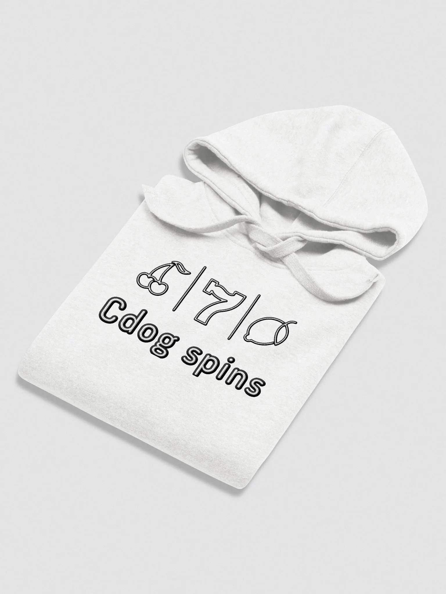Cdog Spins OG Embroided Hoody No Zip White product image (4)