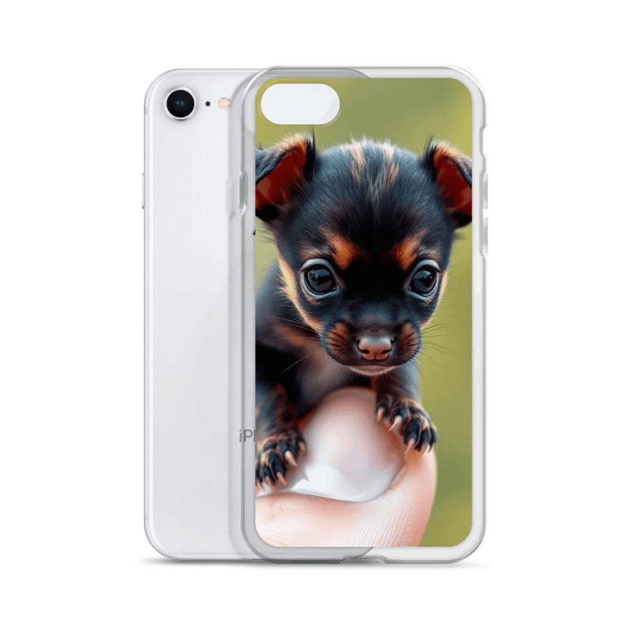 Tiny German Shepherd Puppy Clear iPhone Case product image (51)