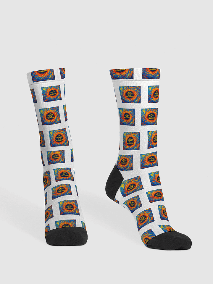 my heart is a hellbomb EcoVibrance Recycled Crew Socks product image (2)