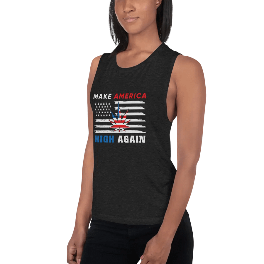 Make America High Again Patriotic Flowy Tank Top product image (5)