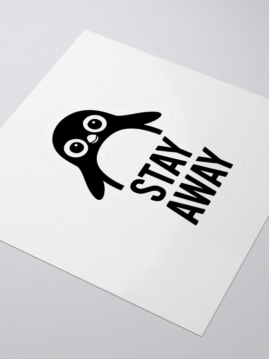 Quirky Penguin Stay Away Kiss Cut Stickers product image (8)