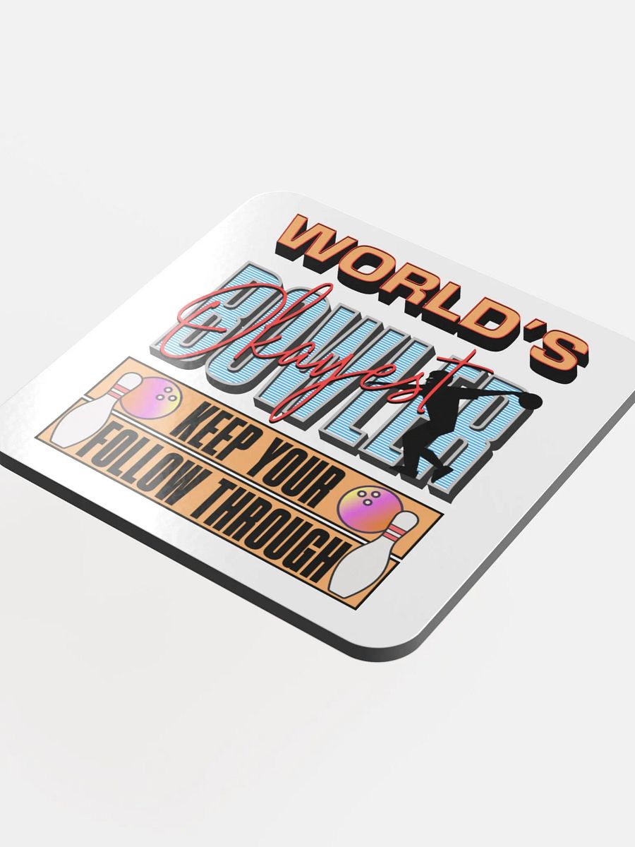 World's Okayest Bowler Cork Coaster product image (4)
