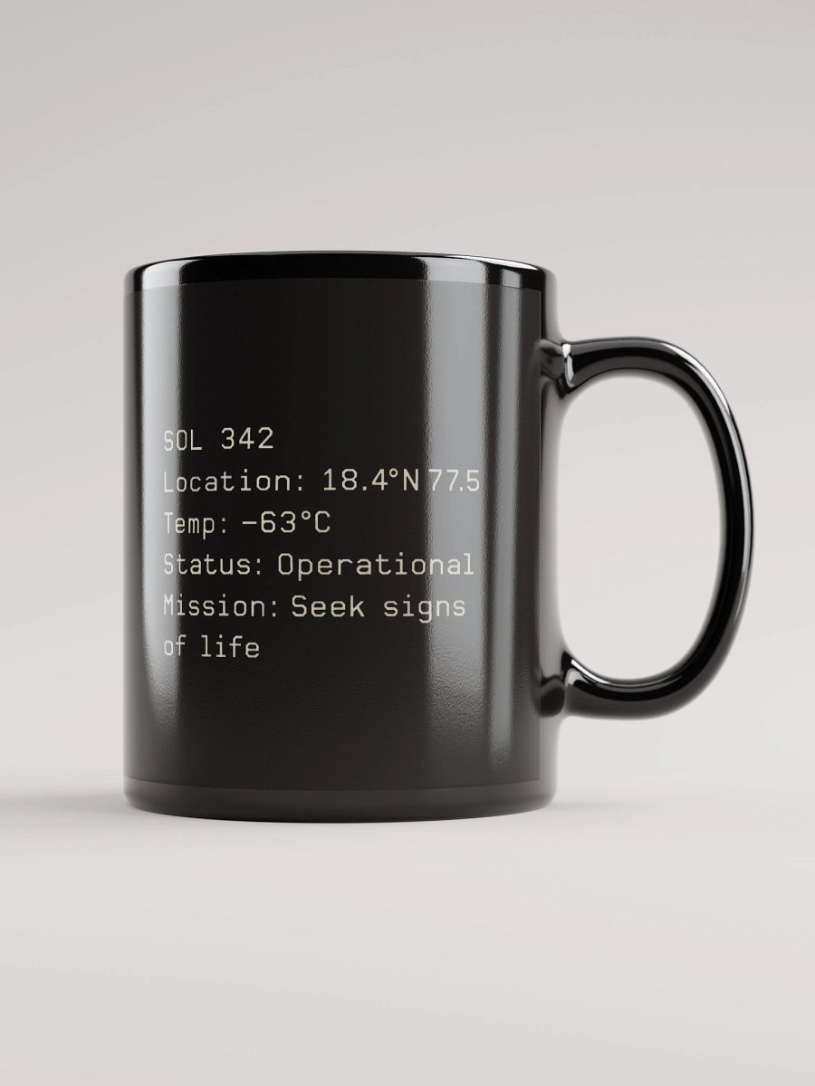 Martian Log Mug – Sol 342 Status Report | Mars Rover Data Coffee Cup product image (1)