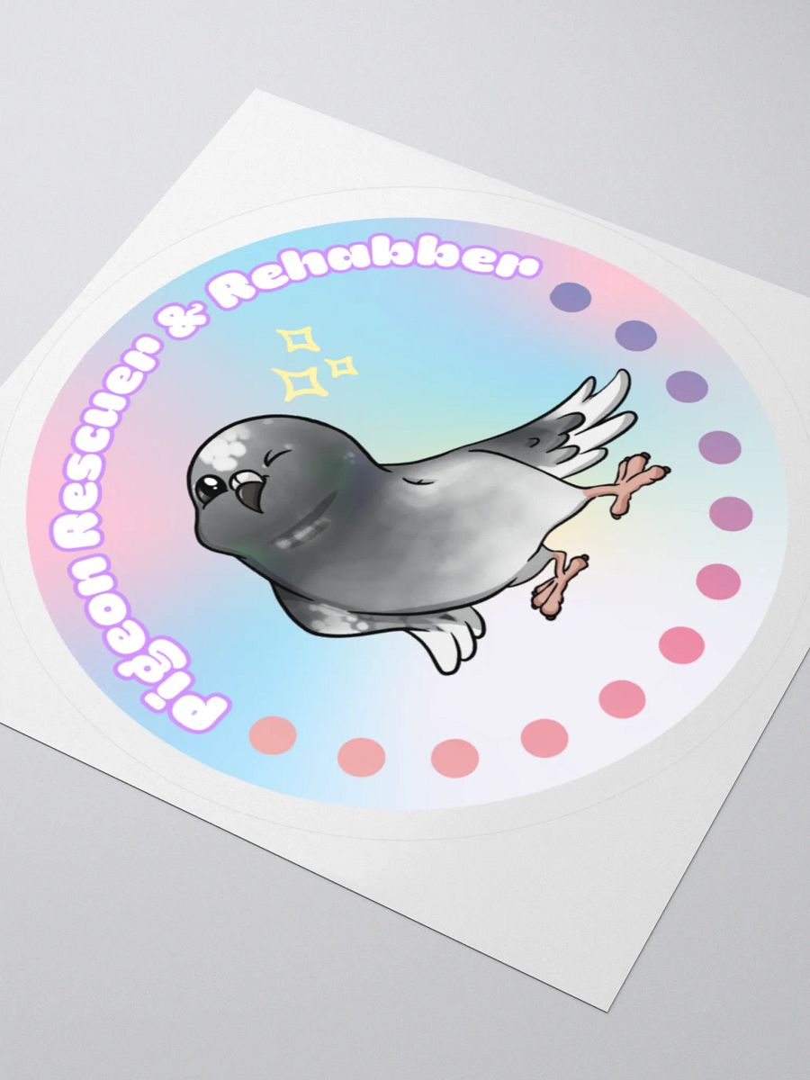 Kawaii Pigeon Rescuer & Rehabber Kiss-Cut Sticker product image (5)