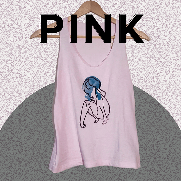 'Sweet Disposition' - Hand Printed Linocut Tank Top product image (1)