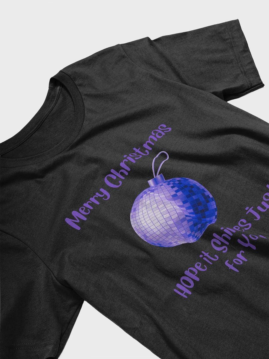 Dazzling Christmas Mirrorball Bauble with I Hope it Shines just for You T-Shirt - Purple product image (8)