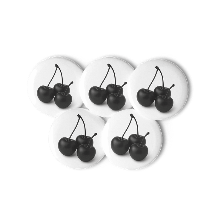 Black Cherries Cherry Pin Buttons Set product image (2)