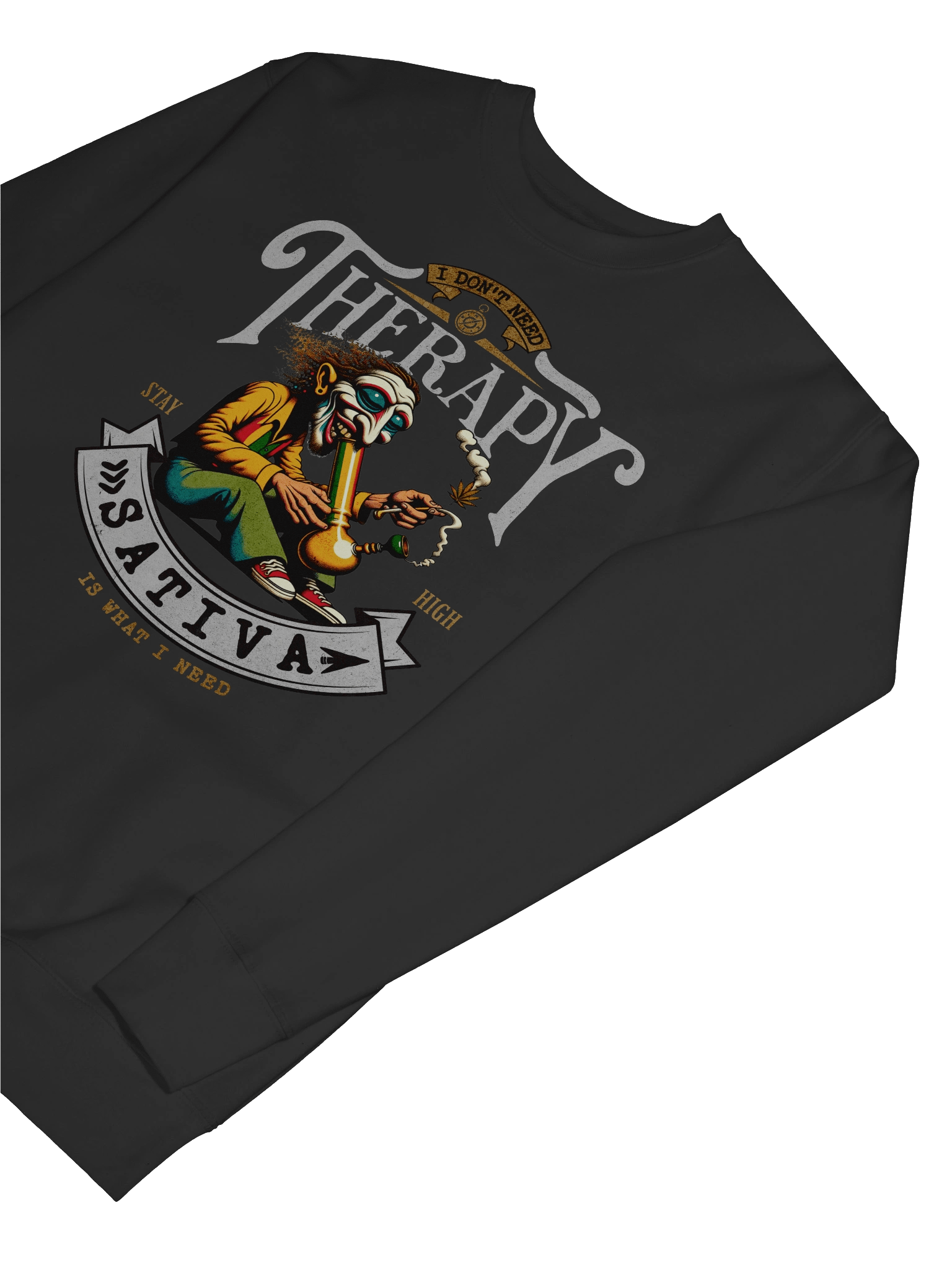 PSYCHEDELIC - I Don’t Need Therapy - SATIVA | Premium Unisex Sweatshirt product image (8)