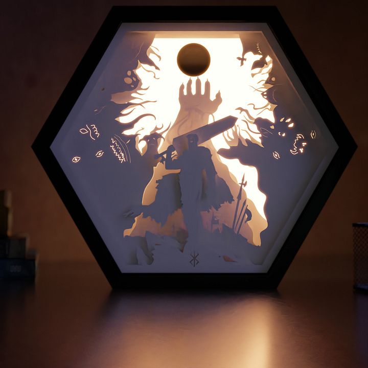 Berserk Lightbox template 2 in 1 - PDF PNG SVG DXF + Video Tutorial product image (2)