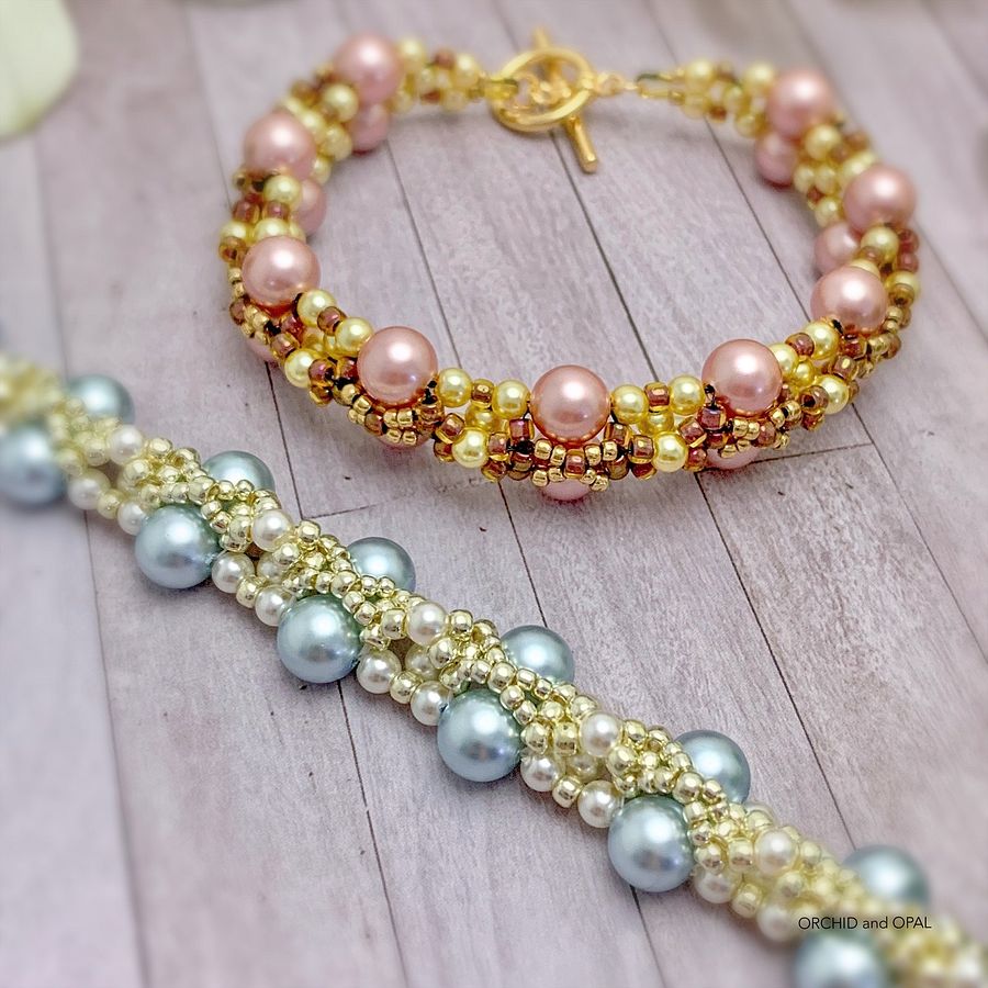 Digital Beading Pattern – Tahitian Beaded Pearl and Seed Bead Bracelet product image (6)