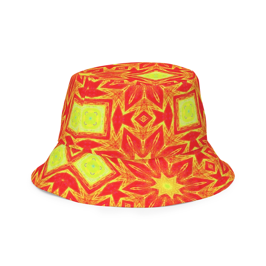 Abstract Repeating Orange Flower Unisex Bucket Hat product image (19)