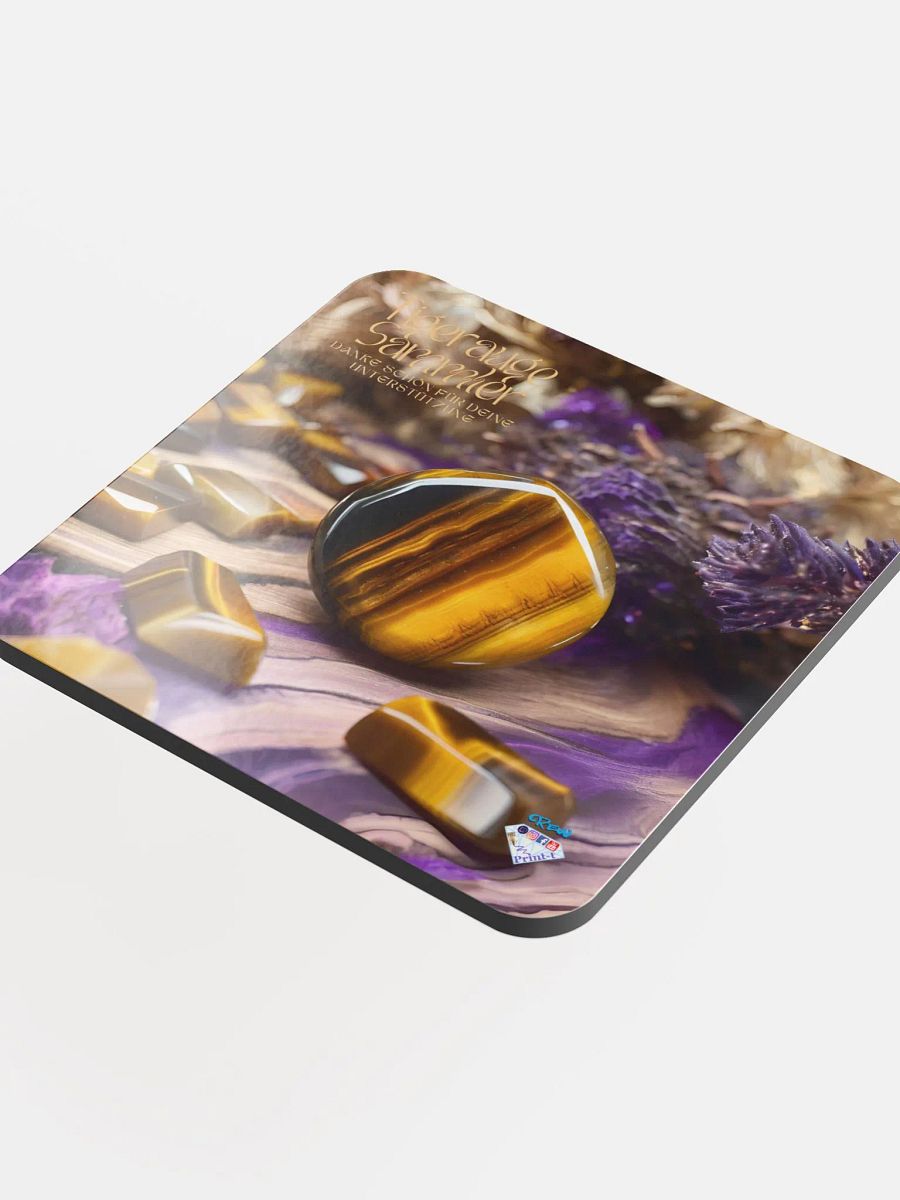 Untersetzer aus glänzendem Kork, Jahres Abo. Tigeraugen Sammler product image (4)