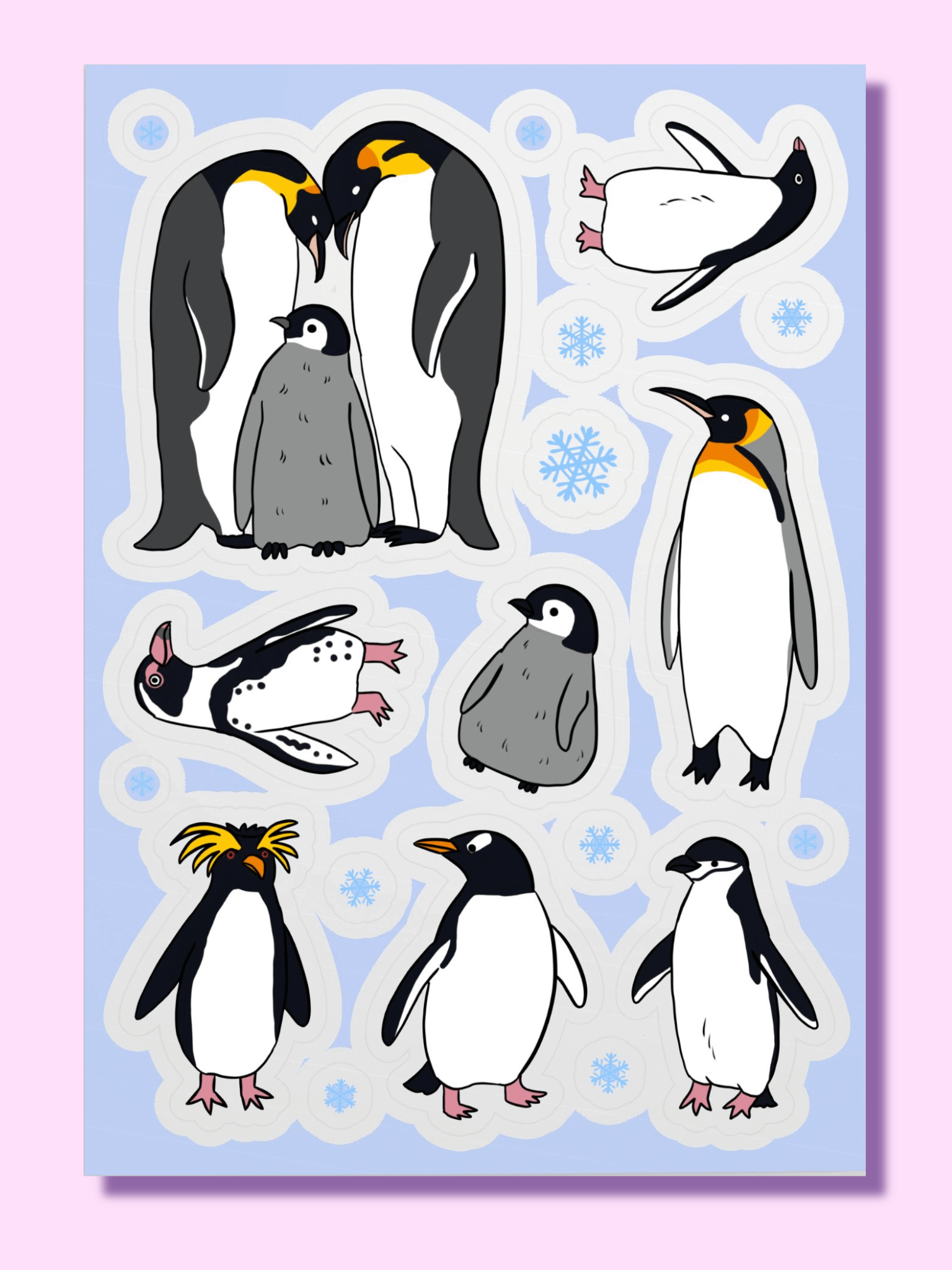 Penguin Parade Sticker Sheet product image (1)
