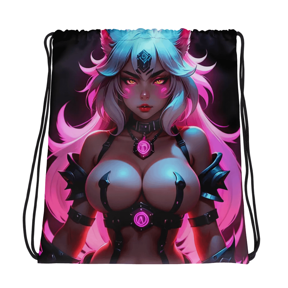 Neon Fantasy All-Over Drawstring Bag product image (1)