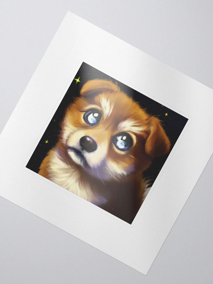Cute Galactic Puppy Alpha Sticker product image (2)