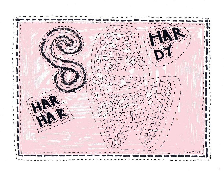sew hardy har har panel card print product image (1)