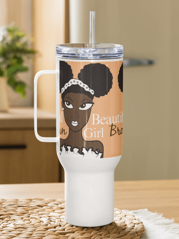 Beautiful Brown Girl Chocolate Travel Mug product image (3)
