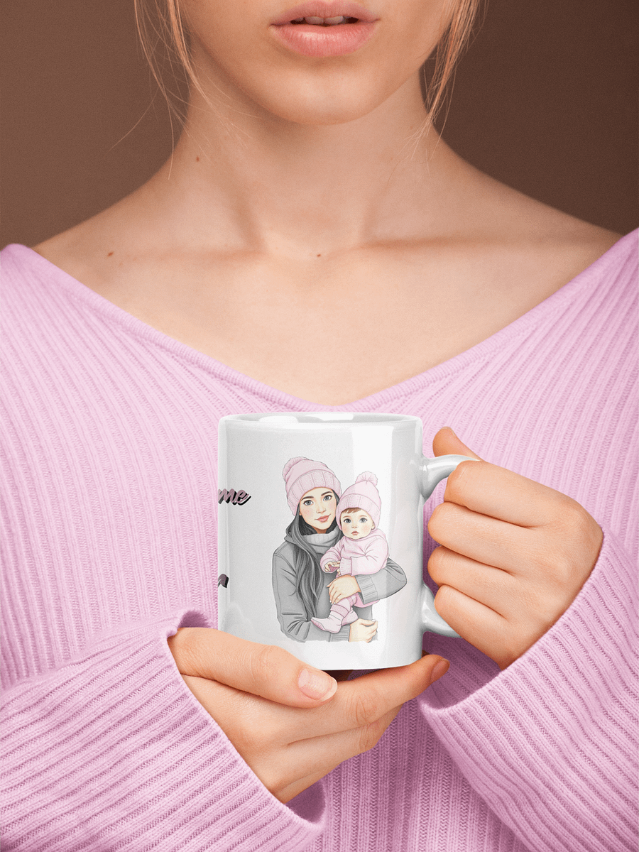 💖Sip in Style, Supermom!💖 (Blue eyes, Black hair) product image (1)
