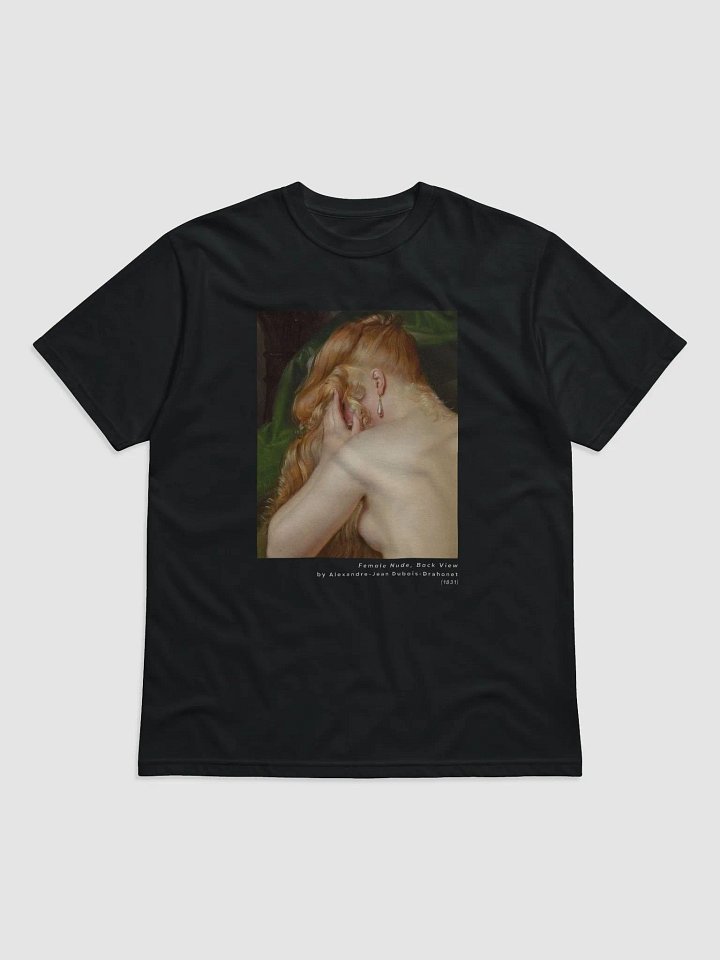 ''Female Nude, Back View'' by Dubois-Drahonet - Black Organic T-Shirt (Unisex) product image (2)