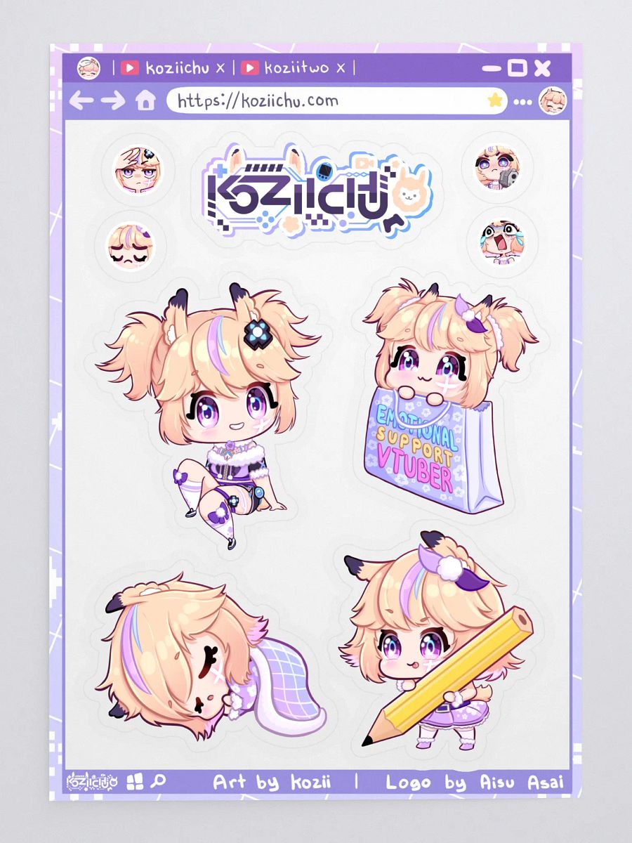 Kozii Cute Chibi Sticker Collection product image (4)