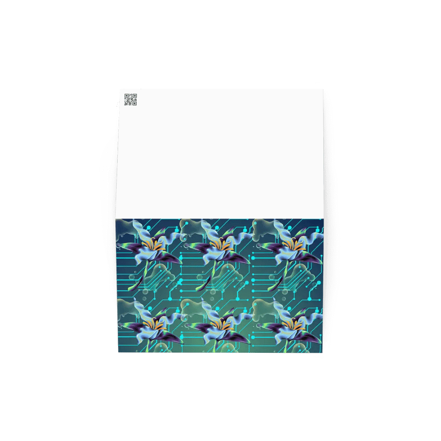 teal meta-magic greeting card for stylish gifts product image (2)
