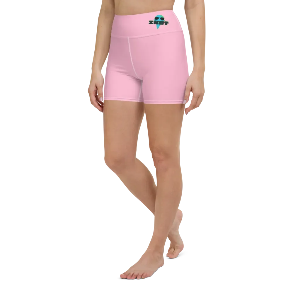 Women's Cotton Candy Pink ZKOT Yoga Shorts - Show your Support with Style - Womenswear product image (2)