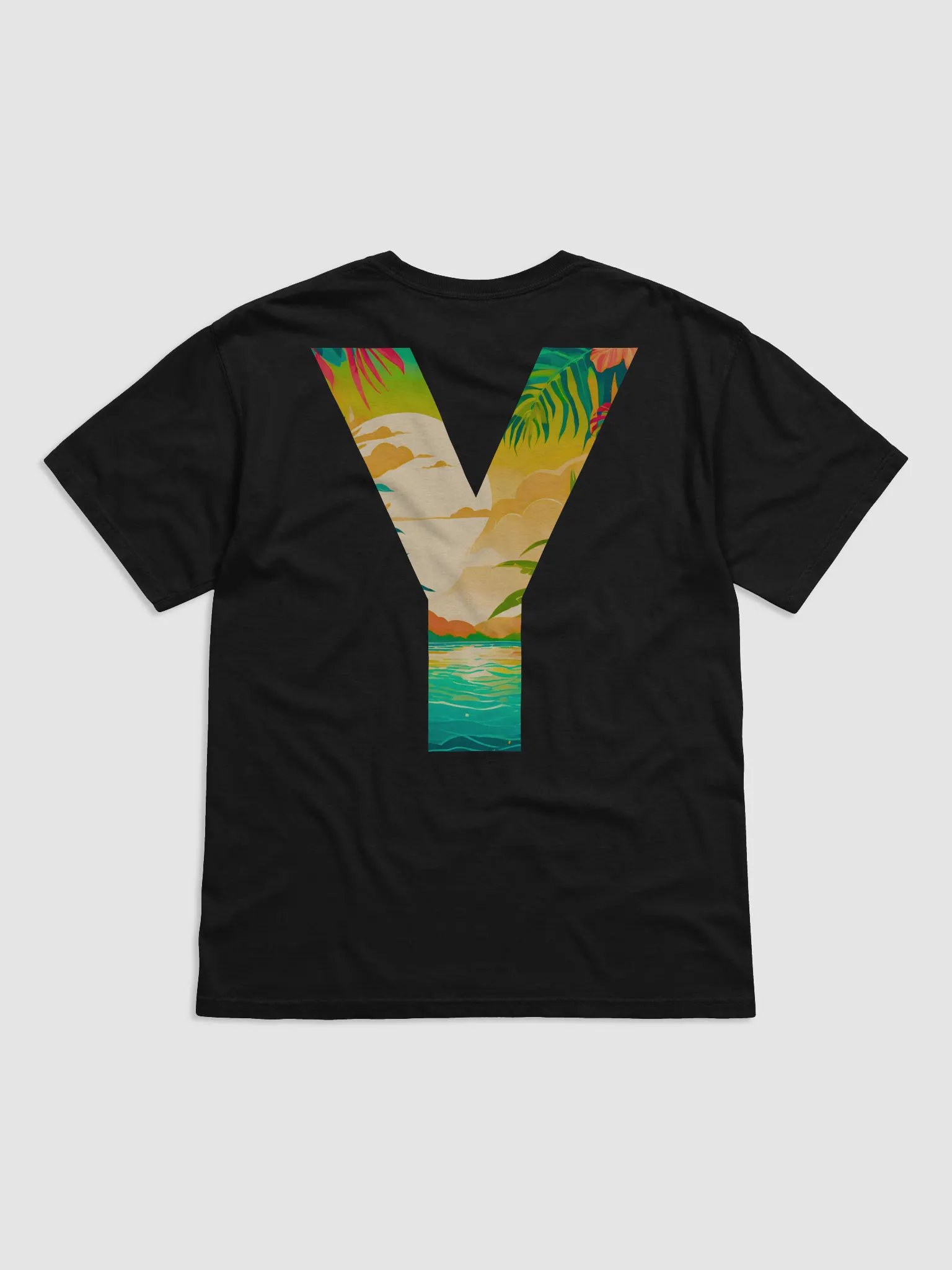 Tropical Sunset Paradise T-Shirt (Letter-Y) product image (3)