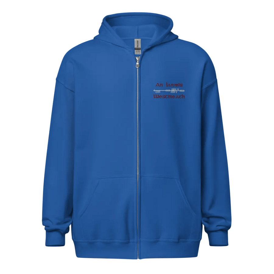 Westmeath/An Iarmhí, Orthodox style Ogham embroidered Zip Hoodie product image (17)