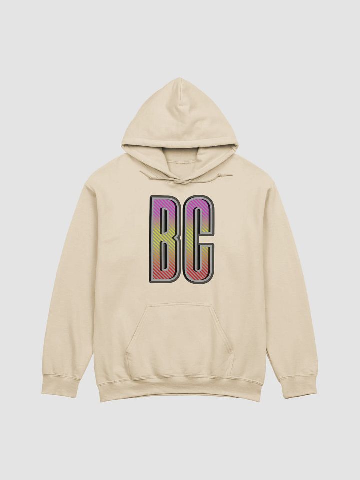 BC British Colombia Block Letters Vibrant Stripes Hoodie product image (19)
