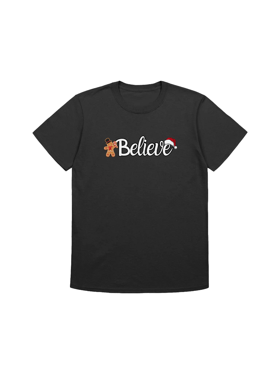 Cute Gingerbread Man and Santa Hat Christmas Unisex T-Shirt product image (4)