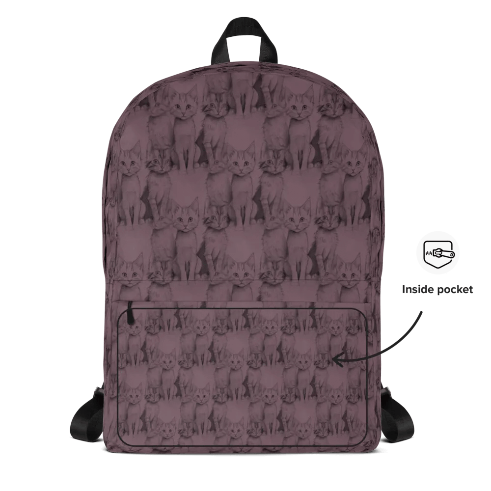 Feline Fusion All-Over Print Backpack product image (5)