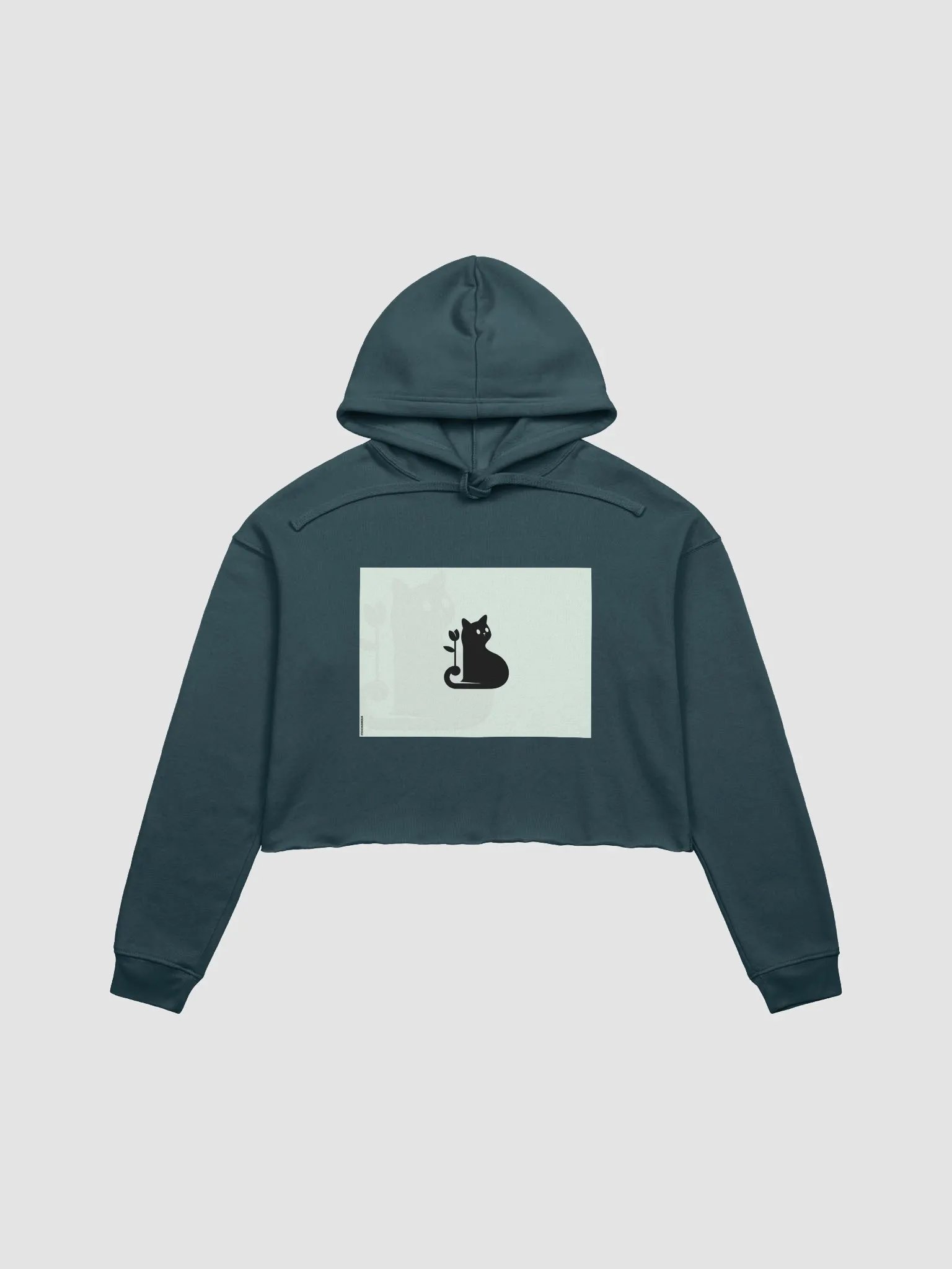 Artistically Cat Silhouette Crop Hoodie product image (5)