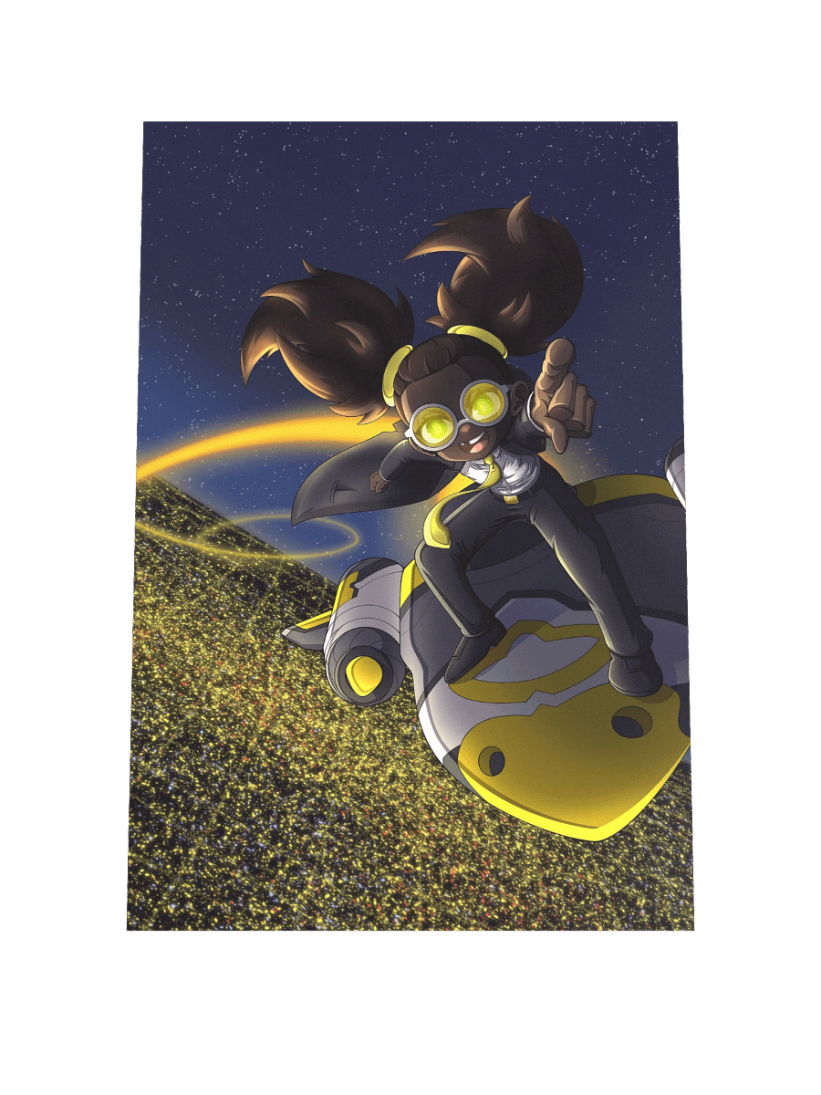(12" x 18") Night Sky Luna Print product image (1)