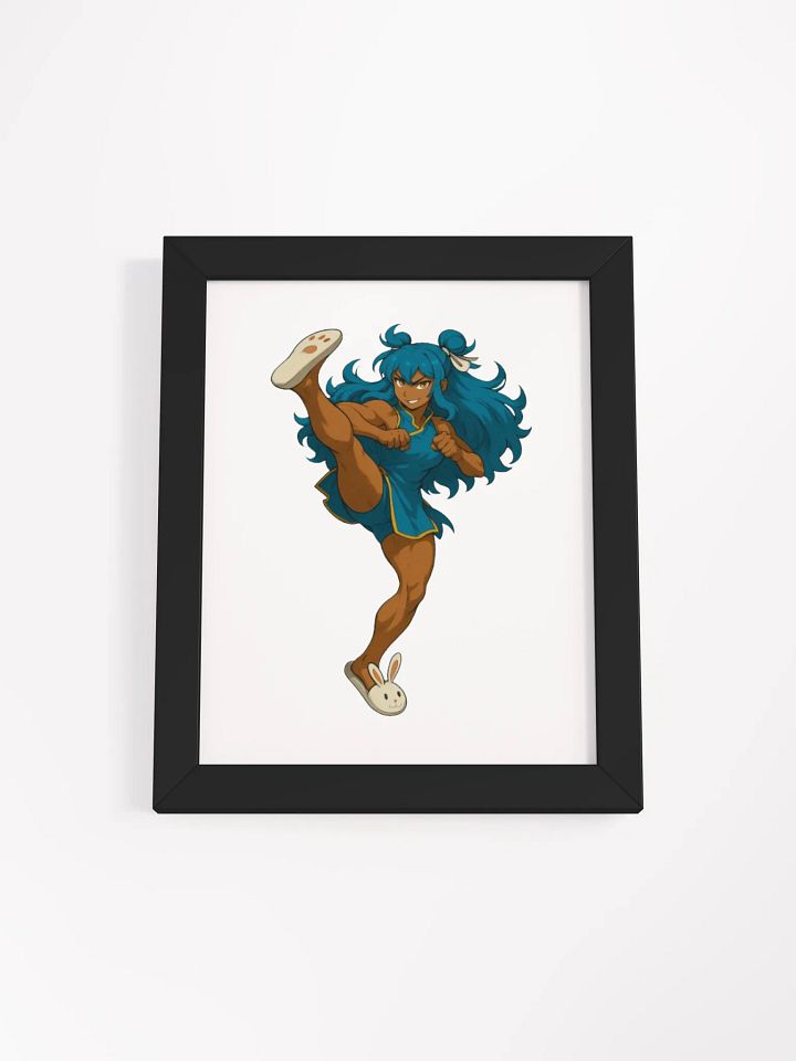 Dynamic Blue Bunny Kick Framed Poster product image (1)
