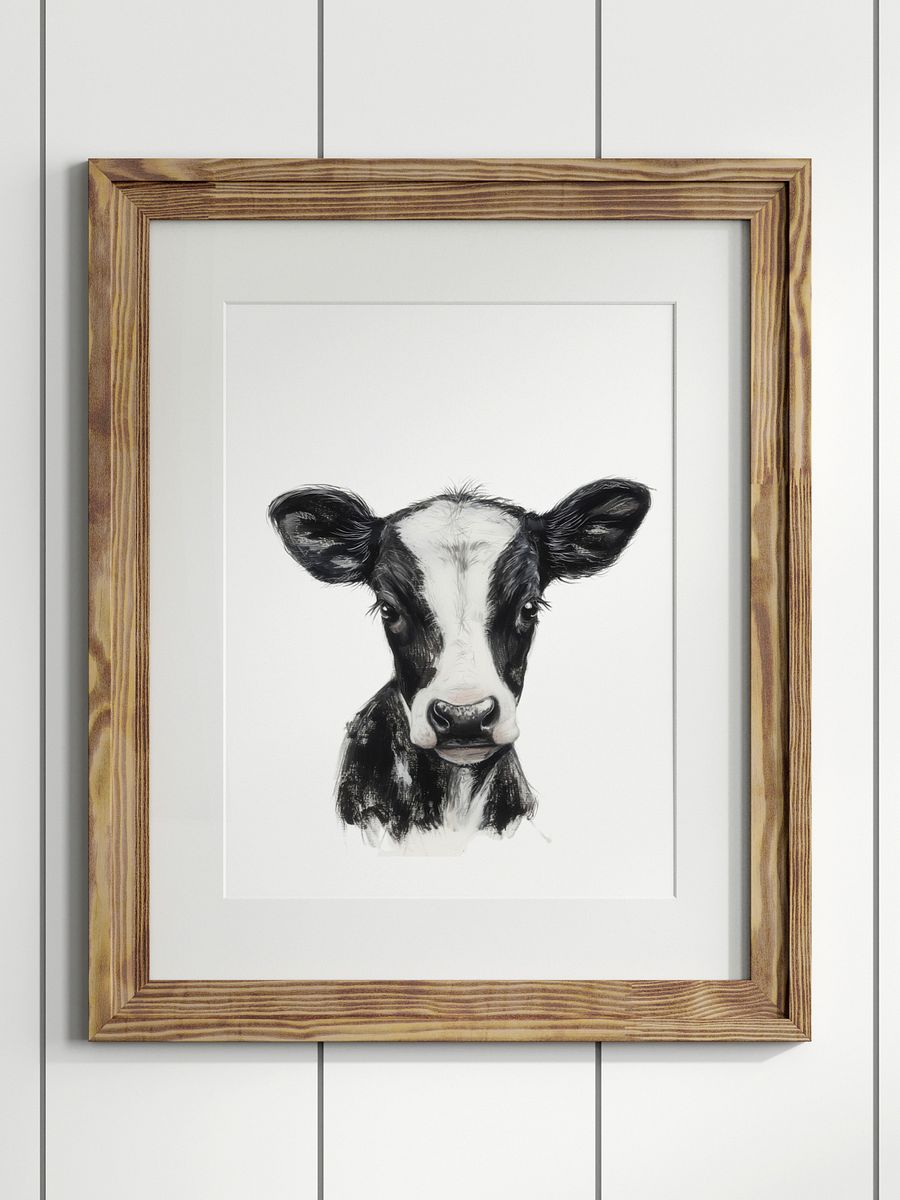 Cute Cow - Farm Animal Print A104 product image (1)