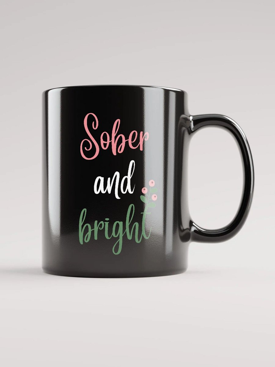 Sober & Bright Christmas Black Mug product image (1)