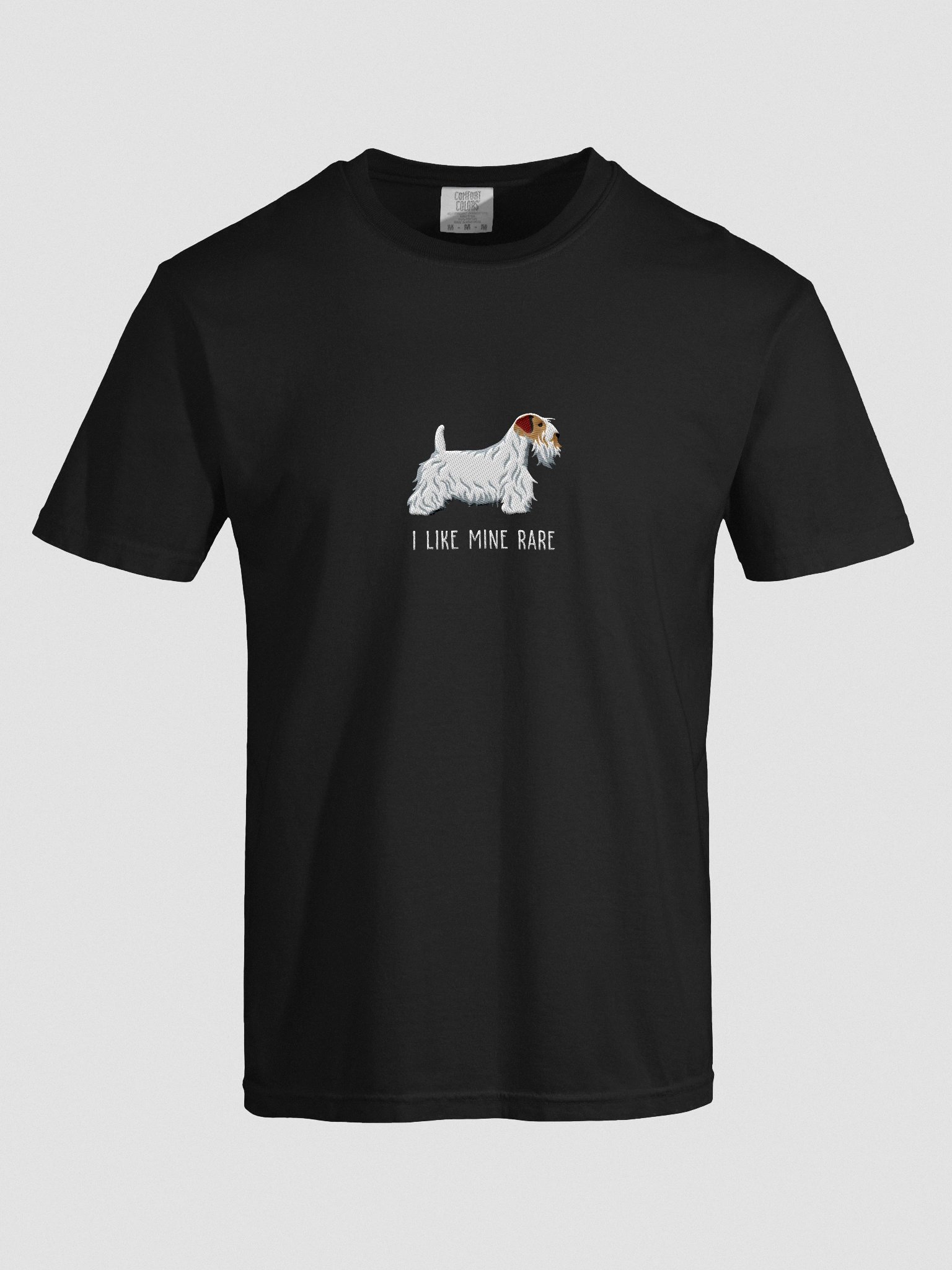 I Like Mine Rare T-Shirt(Embroidered) of a Sealyham Terrier(Brown & White) product image (10)