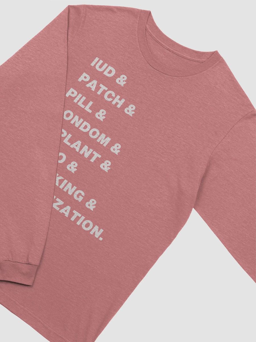 birth control & (long tee with light font) product image (3)