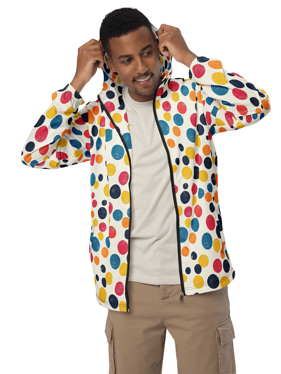 Polka Dot Illusion Vintage Retro Unisex Windbreaker product image (1)