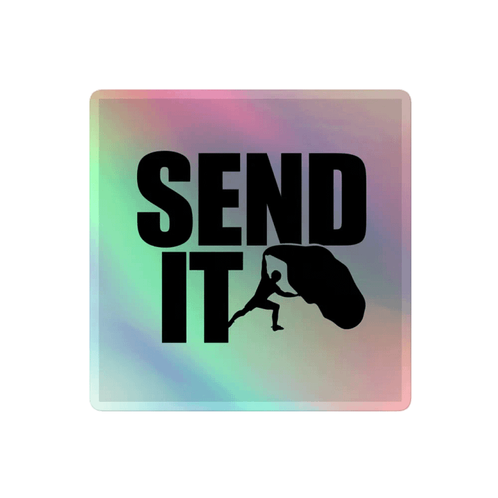 "Send it" Climbing themed Holographic Sticker Sheet product image (2)