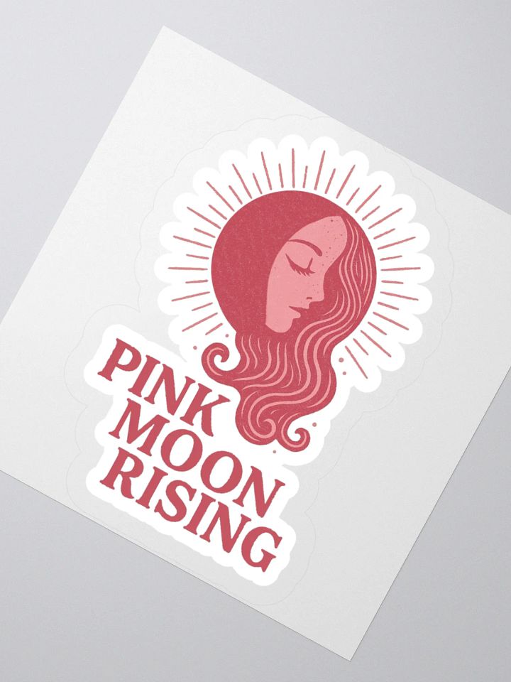 Pink Moon Rising Sticker product image (2)