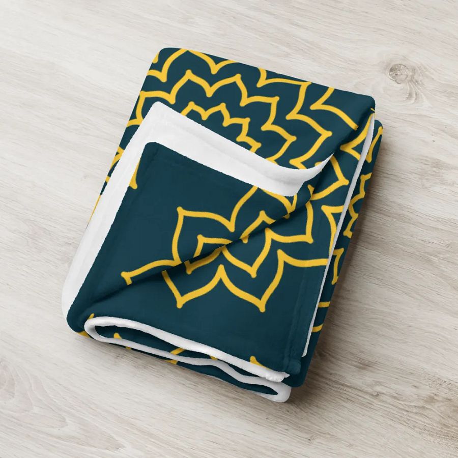 Yellow and Blue Whale Pattern Throw product image (8)