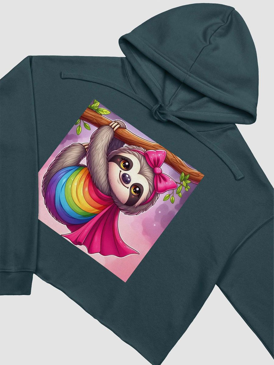 Pris-Sleepy Socialist Bella+Canvas Fleece Crop Hoodie product image (3)