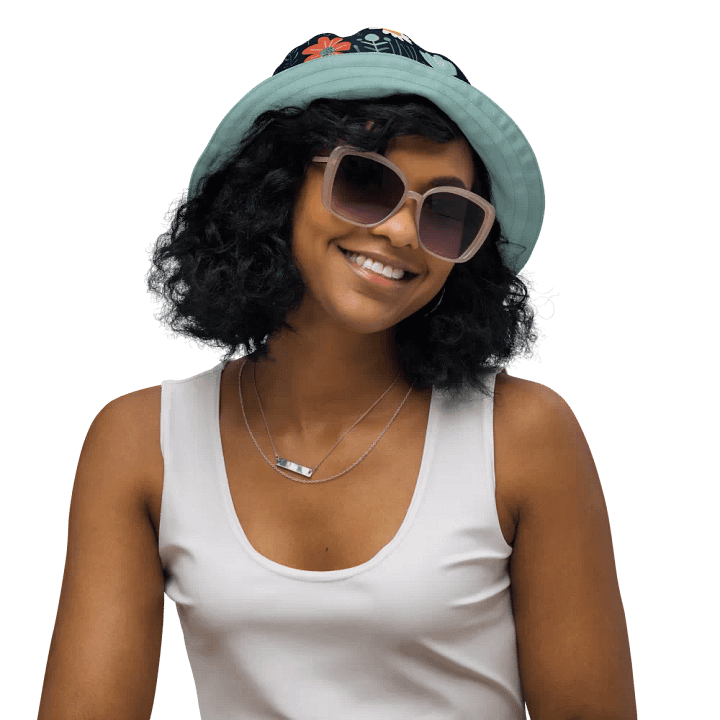 Wild Flowers Navy Reversible Bucket Hat product image (2)