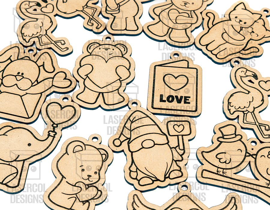Valentine's Day Cutouts / Tags - Laser Cut Files product image (7)