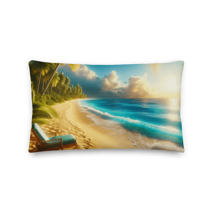 Tropical Sunset Paradise Pillow | AI Design product image (2)