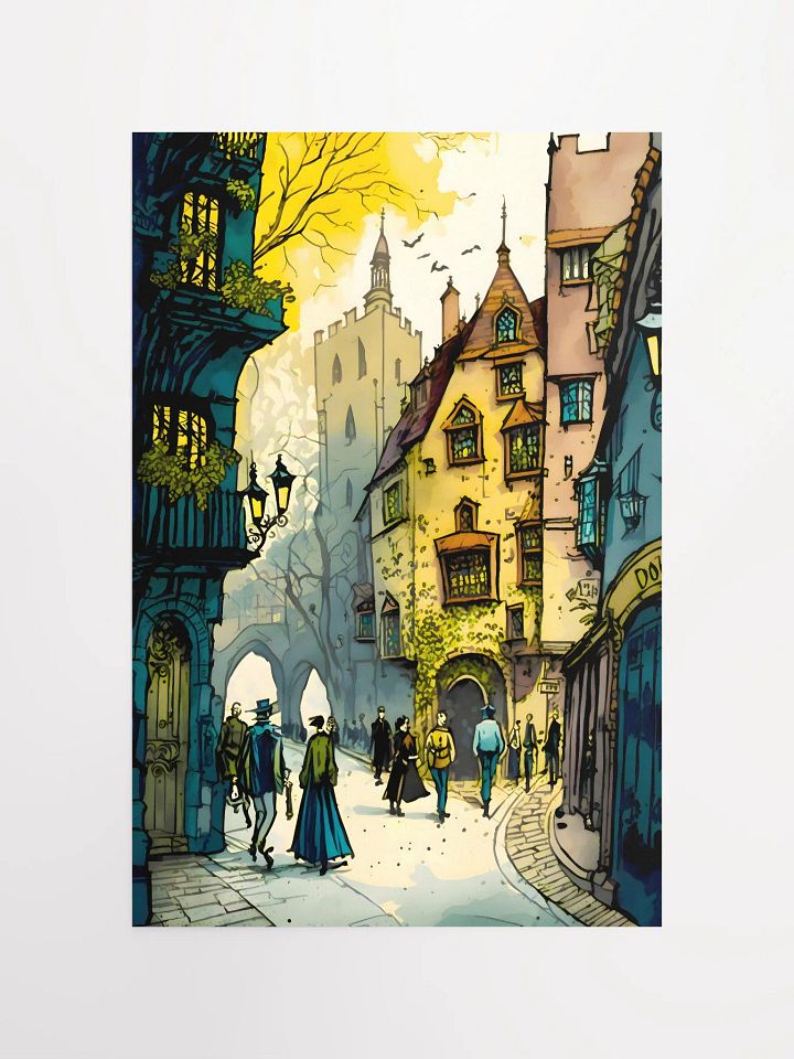 Medieval London Street Scene Poster product image (2)